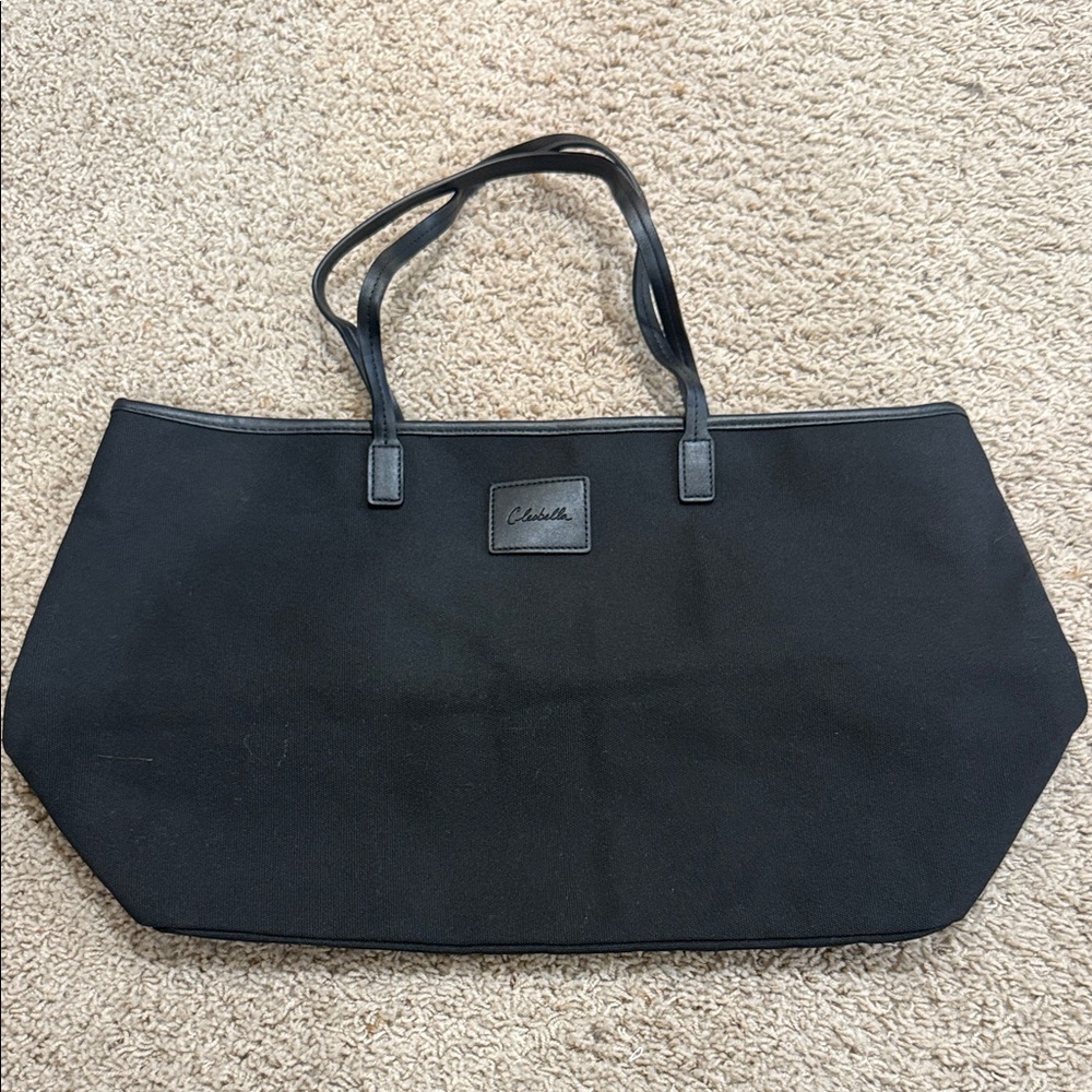 Cleobella Elegant Black Canvas Tote